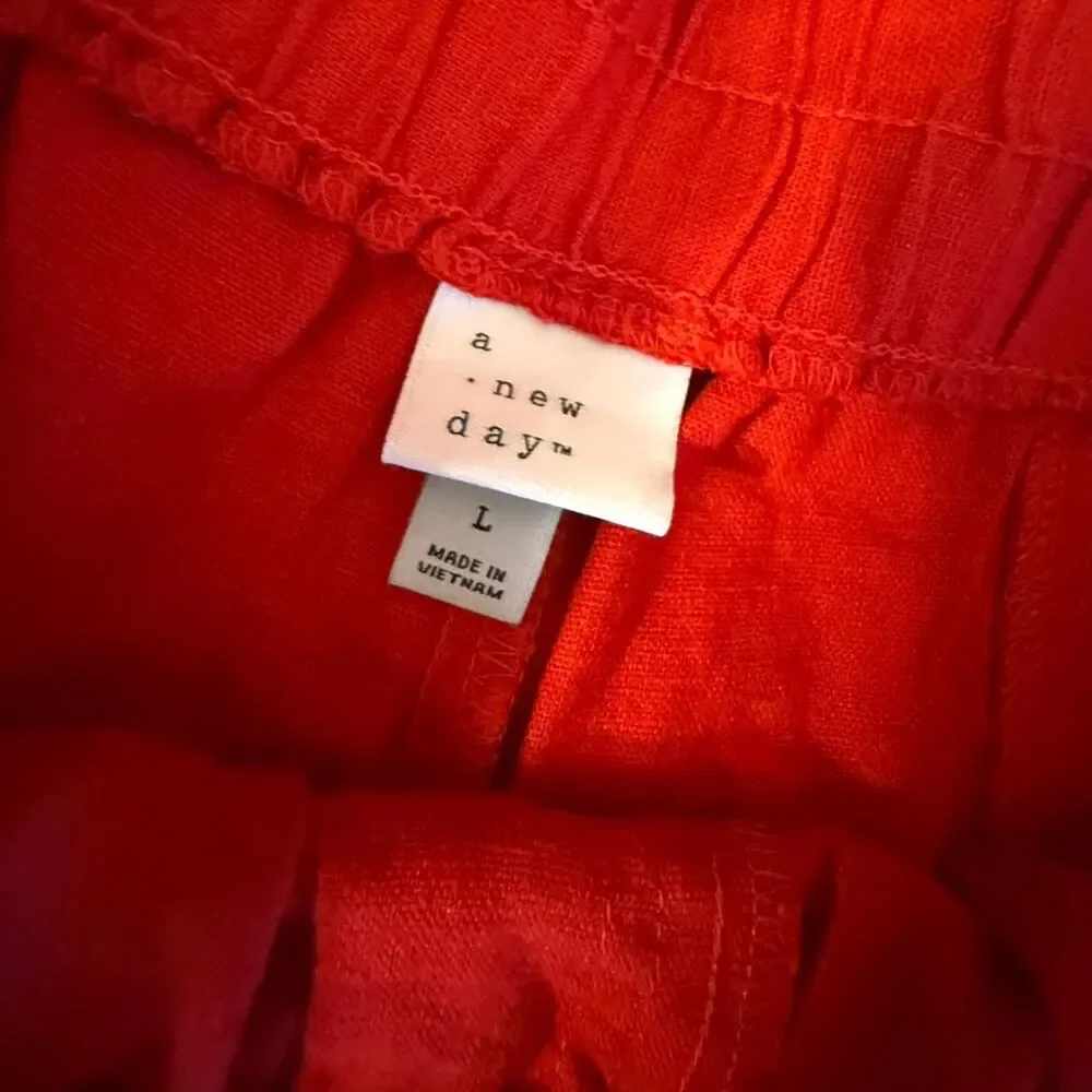 a new day red linen